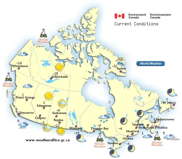 Enviroment Canada Weather - See YOUR Forecast